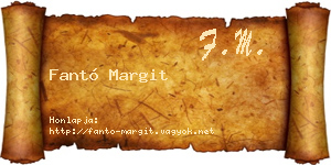 Fantó Margit névjegykártya